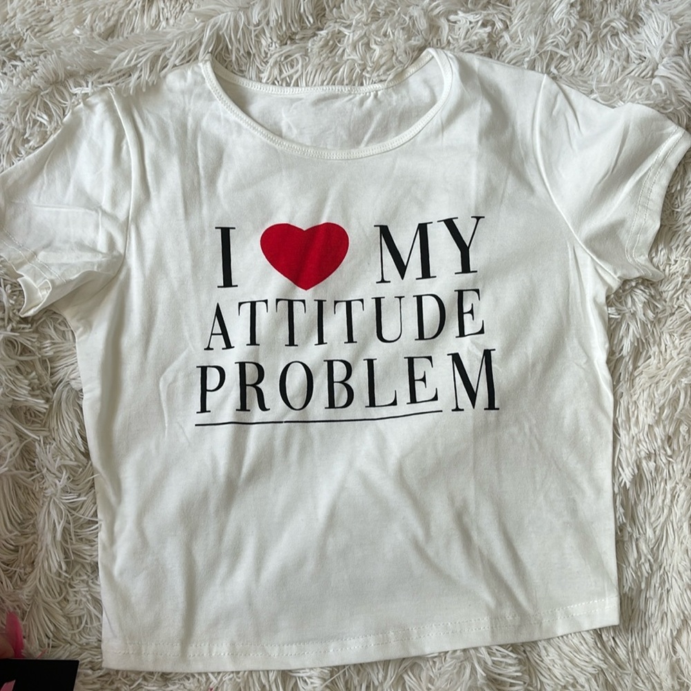 I love my attitude problem shirt size Large never worn